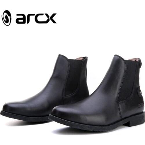 Arcx Motorcycle Cow Leather Motorcycle Street Riding Boots 4 Seasons Ventilate Motorcycle Shoes