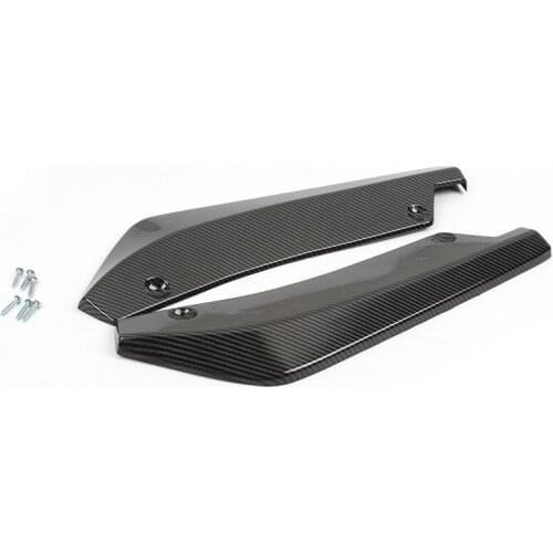 1 Pair Universal Car Rear Bumper Lip Diffuser Splitter Spoiler Scratch Protector Carbon Fiber For VW Honda Toyota Car Styling