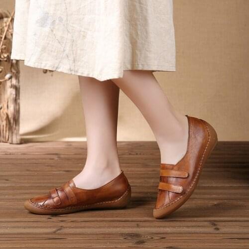 Inner Heightening Womens ShoesSpiked Magic Sticking Spring and Autumn Single ShoesHigh-quality comfortable womens shoes