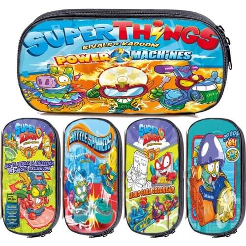High Quality Superzings Pencil Case Cute Stationery Bag Super Zings Pen Bag Boys Girl Pencil Box Makeup Case Kids Stationery Bag