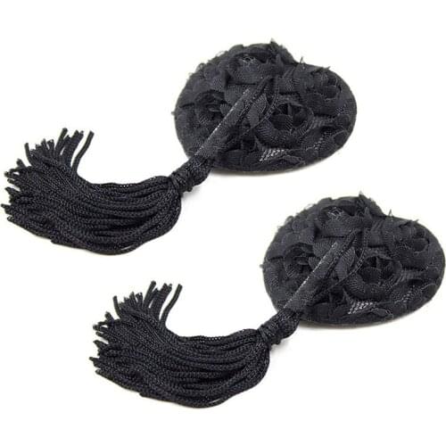 Women Self Adhesive Pasties Tassel Nipple Covers Clubwear Boob Tape Rose Heart Shape Nipple Cover Silicone Breast Stickers