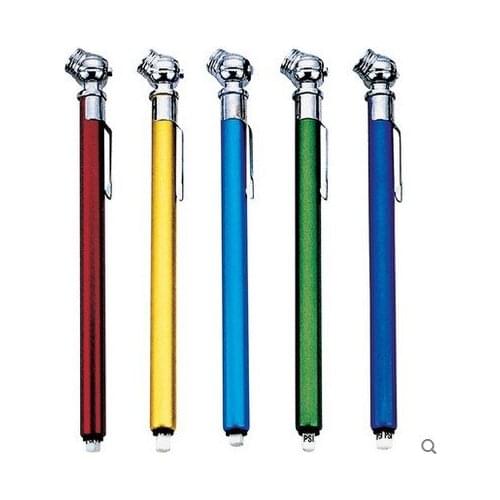 10PCS Tire Air Pressure Test Gauge Pen Vehicle Car Motorcycle Tyre Test Meter Pen Silvery 5-50 PSI Diagnostic Tool