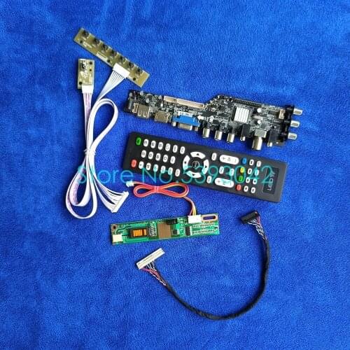 30 Pin LVDS USB VGA AV LCD drive board kit 1400*1050 Fit N150P5/B150PG01/B150PG03/B150PG04/B150PN01 panel 1CCFL digital DVB