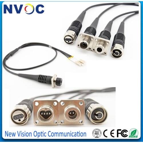 4Cores,ODC Round Type (Male) to LC SC ST FC/UPC 1M Fiber Optic Patch Cord Jumper,L:100CM,Imported Armaid Yarn,4C Armored Cable