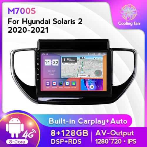IPS Android 2 Din Car Autoradio GPS Navigation Player For Hyundai Solaris Verna 2017 2020 Multimedia Head Unit WIFI BT