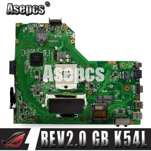 Asepcs REV 2.0 K54L Laptop motherboard For Asus K54L X54H X54L NoteBook Computer Test original motherboard REV2.0 GM 4G RAM