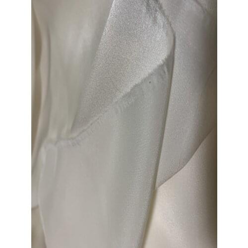 12 mm Satin Silk Fabric 100% mulberry silk off white color 58 gsm 10 meters small wholesale ST10