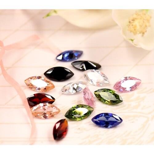 Free shipping 5x10mm 20pcs/ Super flash eye shape pointback zircon, loose stones for diy/Jewellery accessories