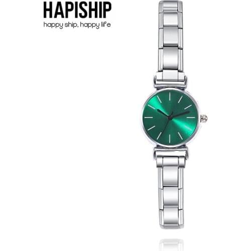 Hapiship 2021 Fashion Womens Stainless Steel Cool Round Watch Bracelet Bangle For Party Friend Wife Birthday Jewelry Gift G138