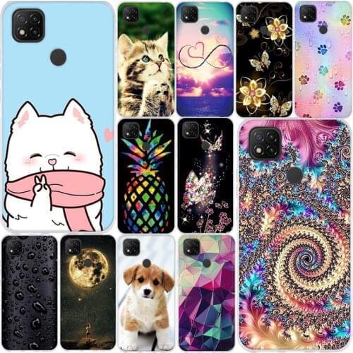 For Redmi 9C 9 C Redmi9c Case Soft TPU Silicone Case For Xiaomi Redmi 9C Redmi9c Cover Cartoon Funda For Redmi 9C 9 C Shell Capa