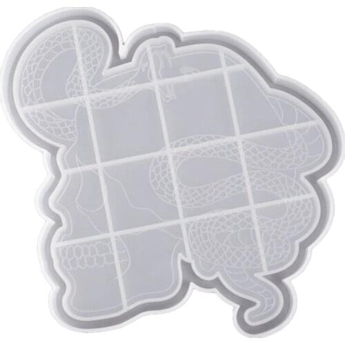 Tray Resin Mold With Edges,Snake Tray Epoxy Resin Silicone Mold For Jewelry Dish Holder DIY Art Crafts Home Decor-ABUX