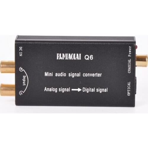 Mini audio signal converter analog signal to digital signal HIFI Audio DAC converter RCA to optical/coaxial lossless output