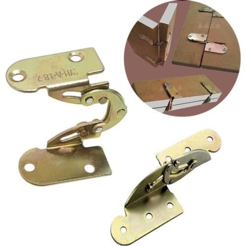 2Pcs Multifunctional 180 Degree Hinge Folding Iron Hidden Connector Used for Dining Table Desk Combination Furniture Hinges