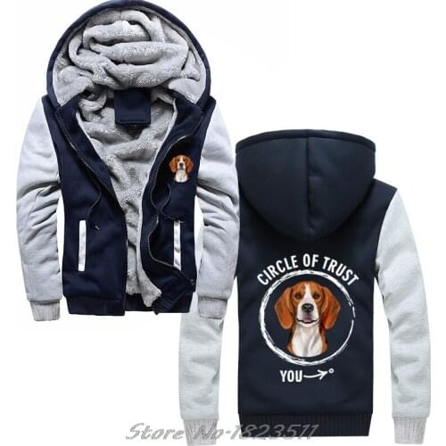 Print Hip Hop Novelty Sweatshirts Men Brand Clothing Cool Hoodie Circle Of Trust - Beagle Gift For Dog Lovercasual Hoody Jacket