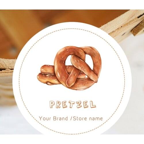 Wedding Birthday Stickers Party Baking Bread Shop Decoration Stickers Customized AddStore Name Stickers DIY Gift Box Round Label