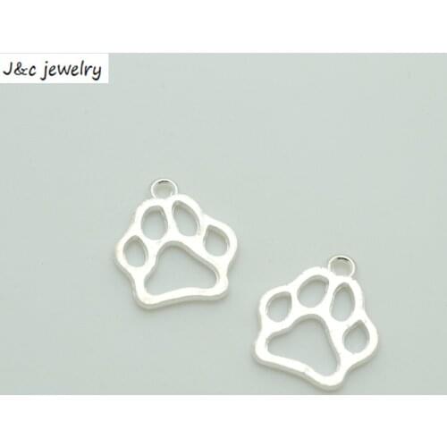 New Arrival 25 pcs/lot Alloy Charms Pendant Bears paw silver plated 20*17 mm Jewelry Making DIY Charms Handmade Crafts D902