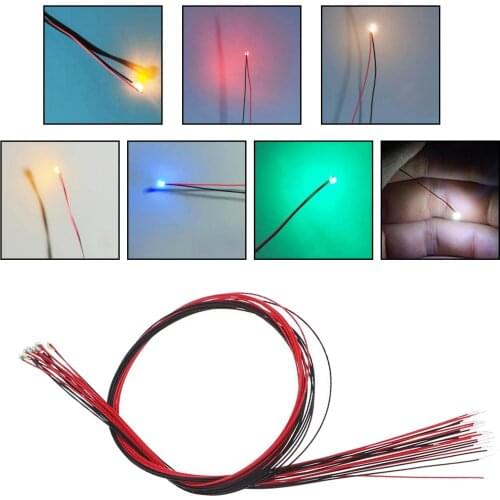 20x Pre Wired Colorful #0805 SMD led Street Lights Pre-soldered Micro Landscape Train Lamps Mini Portable Tube HO N