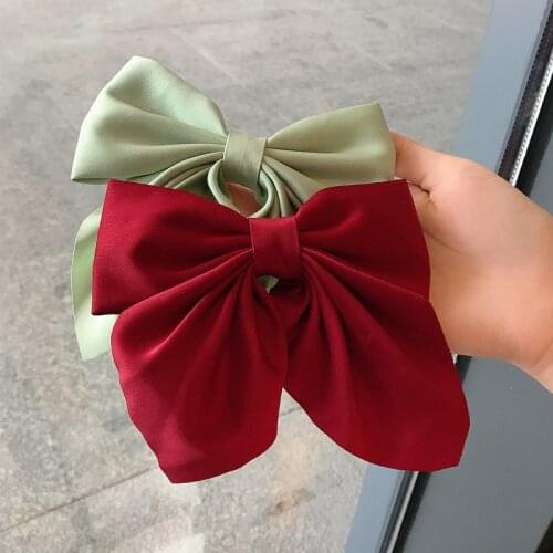 2021 New Arrival Big Bows Hair Clips Fabric Elastic Hair Bands Women Girls Hair Accessories Korean Hair Clip Hairpins Headwear