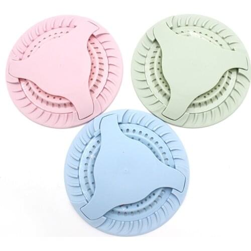 Kitchen Silicone Sink Filter Floor Drain Cover Bathroom Shower Sewer Hair Colanders Strainers Rotatable