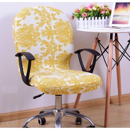 Modern Spandex Universal Meeting Office Chair Cover Washable Removable Slipcover Computer Rotating Chair Covers