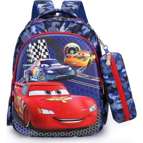 Disney McQueen Cars Primary school student bag cartoon kindergarten princess backpack girl burden backpack girl boy Mochilas