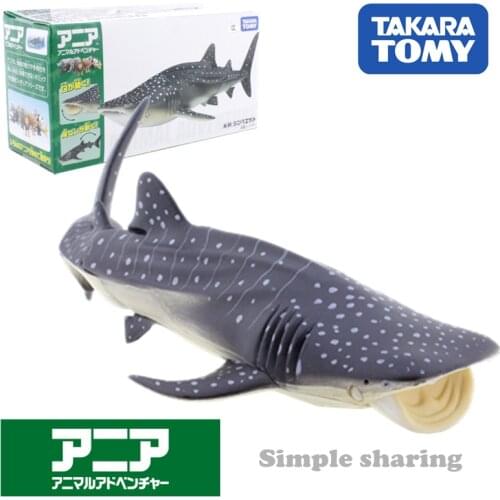 Takara Tomy Tomica Ania Animal Venture Al-05 Whale Shark Figure Resin Puppet Pop Educational Baby Toys The Tail Movable
