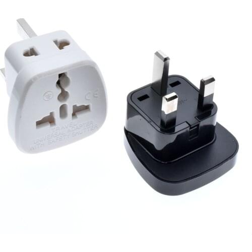1PC Universal AU US EU to UK Plug 2 in 1 International Travel Power Charger Adapter UK PLUG TYPE G Hong Kong Singapore Malaysia