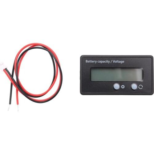 Waterproof 12/24/36/48V LCD Lead-acid Battery and Lithium Battery Capacity Tester Voltage Meter Monitor Green Backlight for Vehi