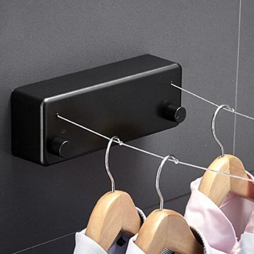 304 Stainless Steel Clothesline Indoor Outdoor Extendable Laundry Hanger Retractable Organiser Drying Rack Clothes Rope