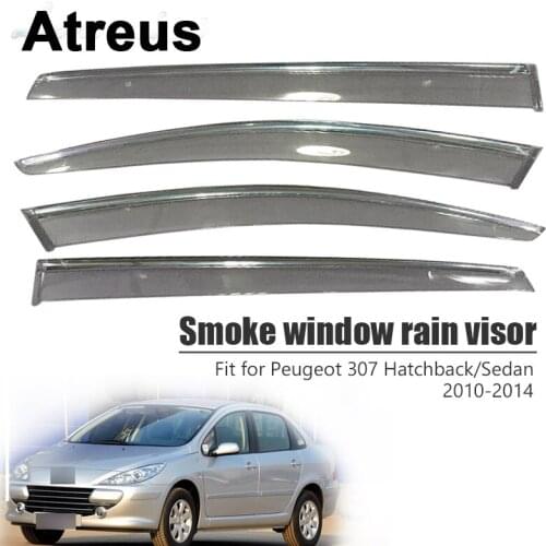 Atreus For Peugeot 307 Hatchback/Sedan 2010 2011 2012 2013 2014 Car Door Smoke Window Sun Rain Visor Wind Deflector Guard Shield