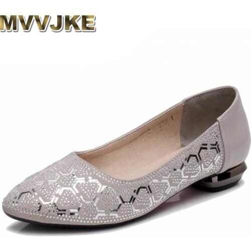 MVVJKE Genuine Leather Spring Summer Moccasins Women Loafers Soft Casual Shoes Ladies Shoes Women Flats Female