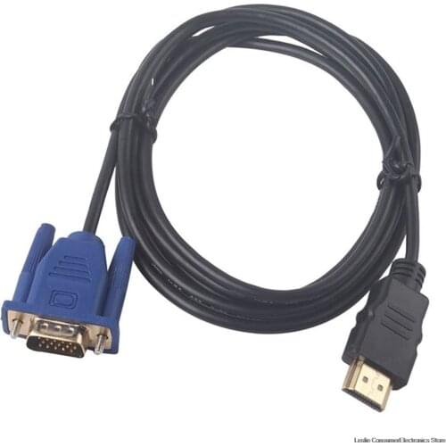 1 M HDMI-compatible Cable HDMI-compatible To VGA 1080P HD With Audio Adapter Cable HDMI-compatible TO VGA Cable dropshipping