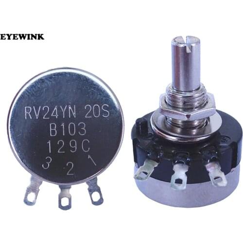 1pcs RV24YN20S B201 B501 B102 B202 B502 B103 B203 B503 B104 B204 B254 B504 B105 500 ohm 10K 20K 50K 100K 200K ohm Potentiometer
