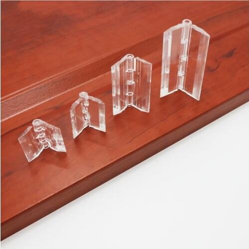 10Pcs 25X33mm 30X33mm 45x33mm 65x42mm Plastic Folding Hinges Transparent Plexiglass Hinge Durable Clear Acrylic