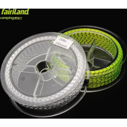 2pcs Double Color 100 Yards 20LB Fly Fishing Backing Line High Quality Braided Fly Line Backing Abrasion-resistant Backing Line