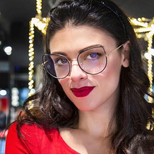 2020 cat glasses frame women fashion myopia glasses frame clear lens fake glasses men vintage optical eyeglasses frames