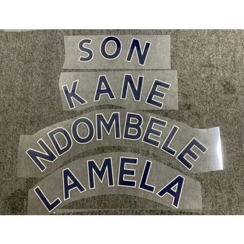 2020 Navy Blue SON Bale Kane Lamela Ndombele Nameset Customize Any Name Number Printing Soccer Patch Badge