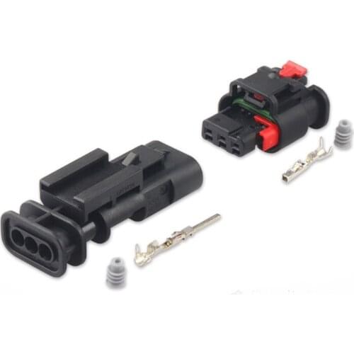 50 Sets Dj7033wb-1.2-11/21 automobile connector plug socket plug socket 3P hole