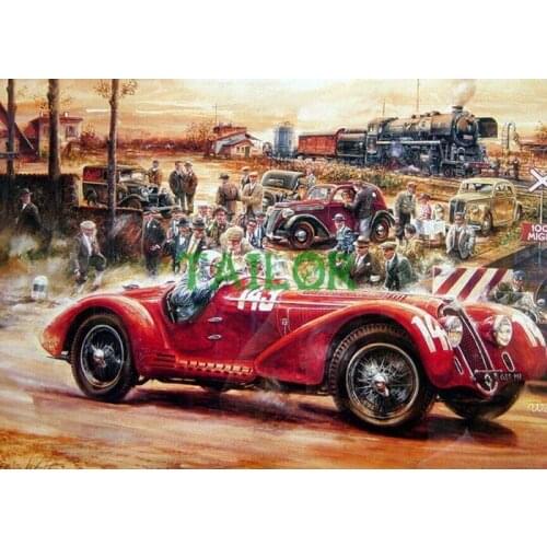 5D diamond painting wall stickers haft diamentowy Cross stitch kit set Full square Cuadros Racing car bus Home Decor Gift Mosaic