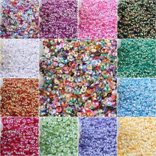 Glitter Sequin 6mm Cup Flower Sequins for Crafts Loose Lentejuelas Needlework Sewing PVC Paillettes Fitting Costume Jewelery 10g