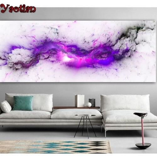 Large DIY 5D Diamond Painting Purple Cloud Abstract Art Diamond Embroidery sale Full Square Round Mosaic Kit Home Decor Top Gift