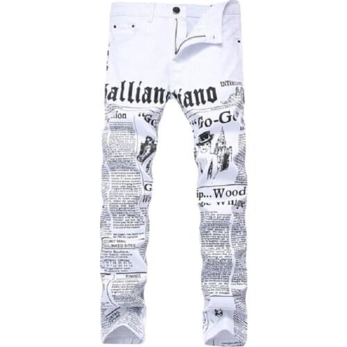 European American Style Luxury Quality Mens Slim Jeans Pants Famous Brand Mens Pencil Pants Straight Blue Hole Jeans for Men