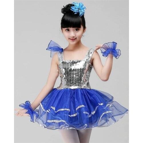 Childrens Costumes Kindergarten Dance Costumes Girls Ponzo Childrens Jazz Dance Sequin Performance