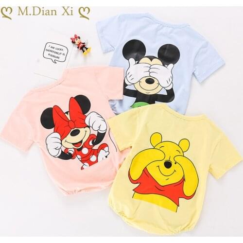 Baby Cute Cartoon New Romper Clothing Baby Boys Girls Clothes Minnie Romper 0-24M Infant Toddler Newborn Outfits Rompers