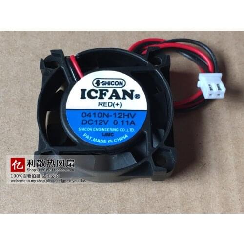 ICFAN 0410N-12HV DC 12V 0.11A 40x40x10mm 2-Wire Server Square Fan
