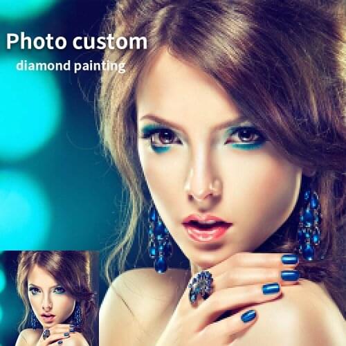 Photo Custom Full Diamond Painting 5D DIY Picture of Rhinestones Diamond Embroidery 3D Cross Stitch Home Wedding Decoration