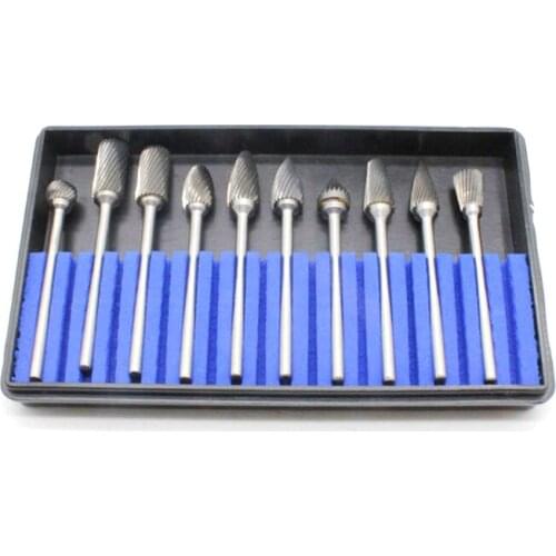 10Pcs Tungsten Carbide Milling Cutter Rotary Tool 2.35MM Shank Metalworking Jewelry Drills Bit