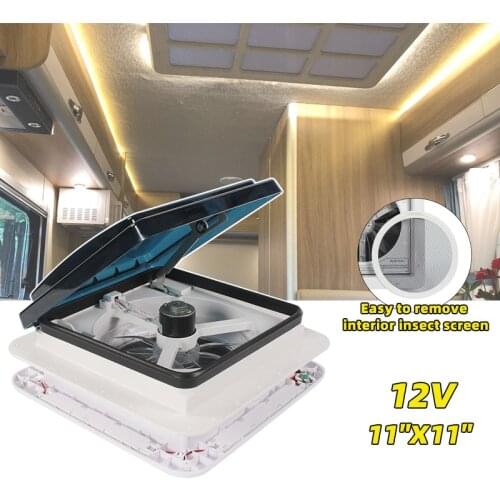 11'' CE Caravan accessories Motorhomes vents 12 volt fan with LED Camper Rv vents window Recreational Vehicle manual control