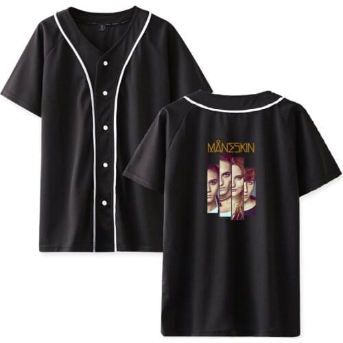 Maneskin Fashion Prints Baseball T-shirts Women/Men Summer Short Sleeve Tshirt Hot Sale Casual Streetwear Maneskin Clothing Boys