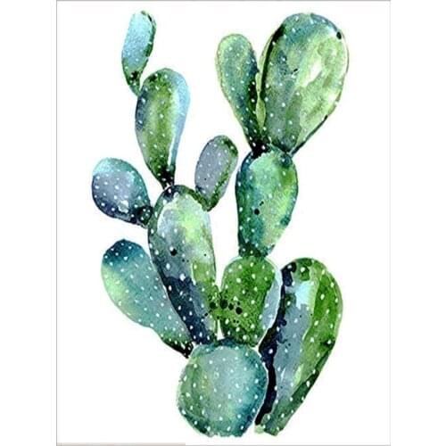 GATYZTORY Cross Stitch Embroidery Cactus Cotton Thread Painting DIY Needlework Kits Home Decoration Artwork